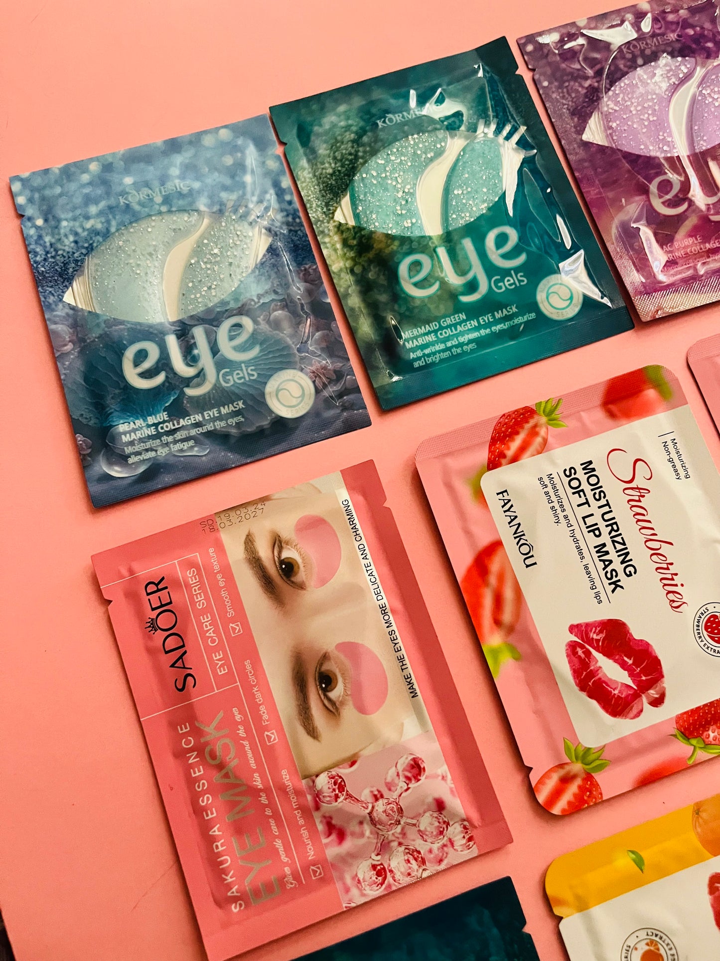 Pack de parches para labios y ojos 16pcs