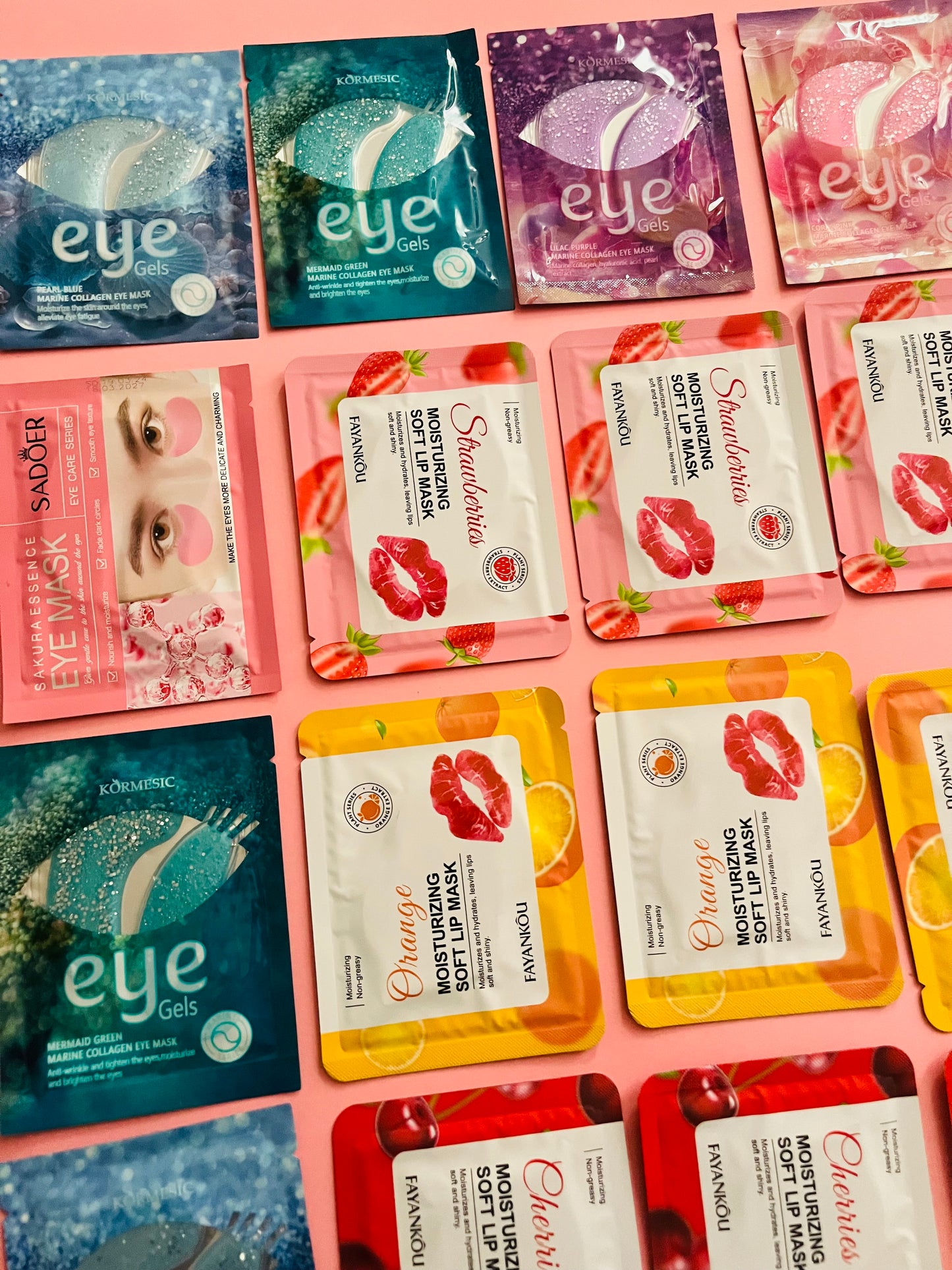 Pack de parches para labios y ojos 16pcs