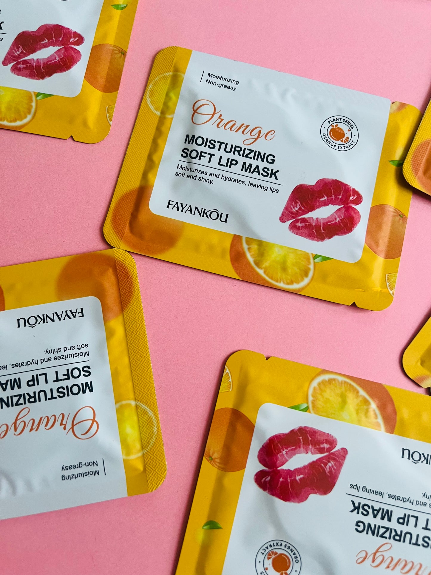 10 Mascarillas de Labios Orange