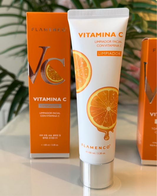 Limpiador Facial Antiarrugas Iluminador Vitamina C Flamenco